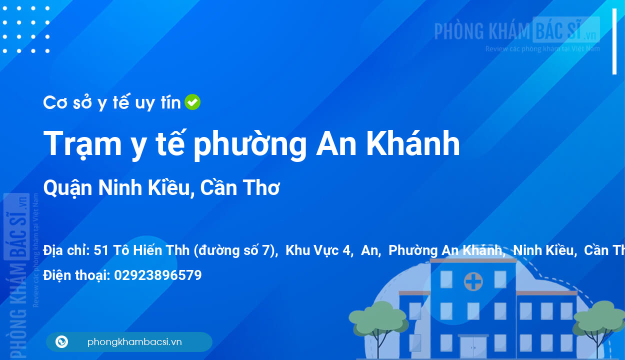 Trạm y tế phường An Khánh, quận Ninh Kiều số điện thoại và đánh giá