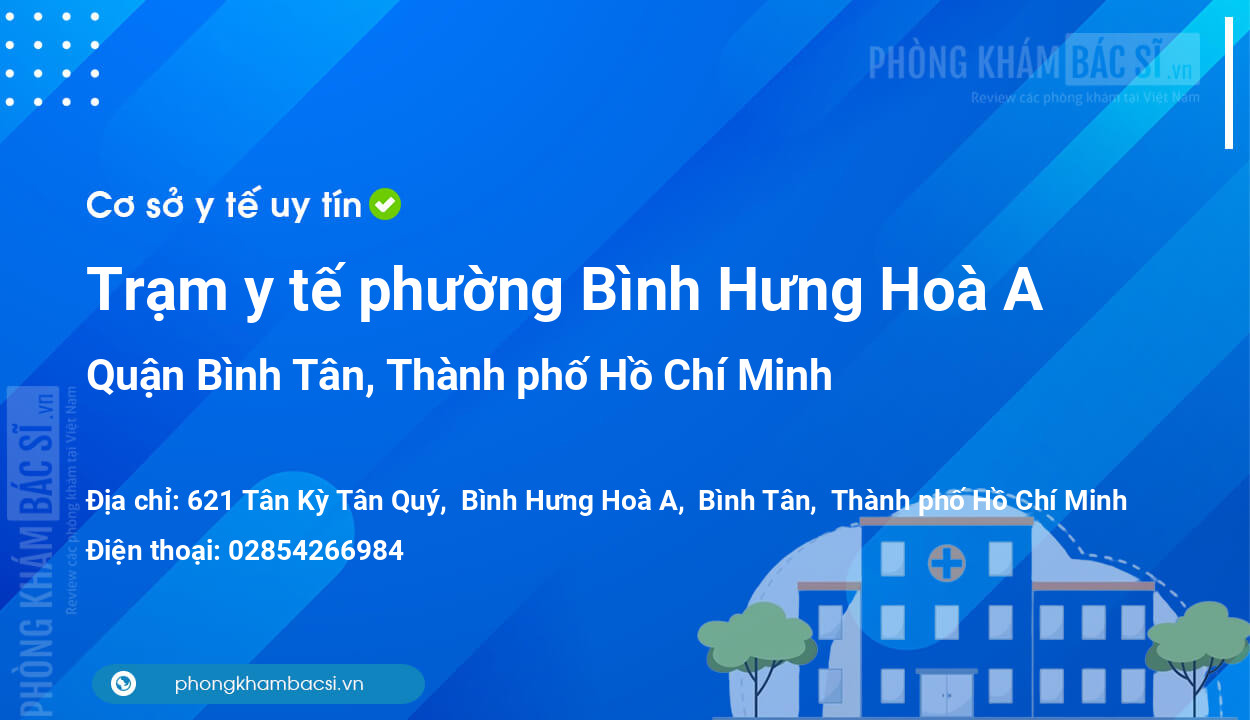 Trạm y tế phường Bình Hưng Hoà A, quận Bình Tân số điện thoại và đánh giá
