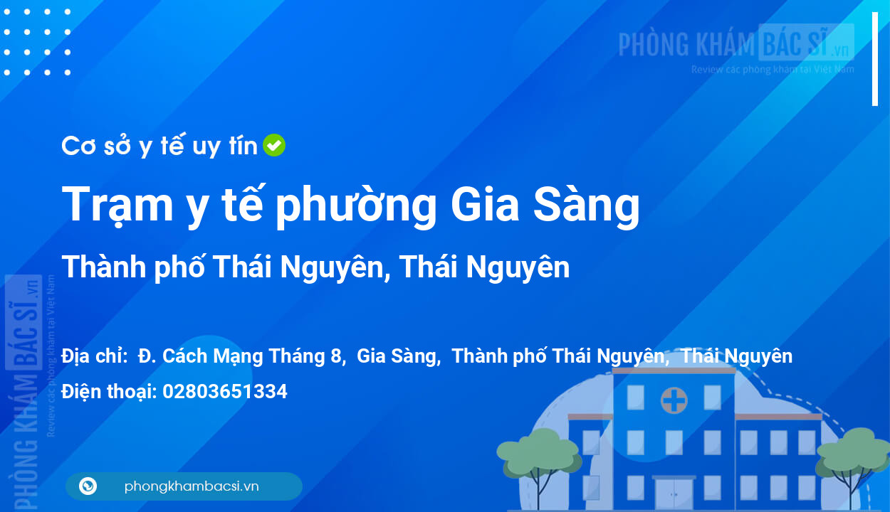 Trạm y tế phường Gia Sàng, thành phố Thái Nguyên số điện thoại và đánh giá