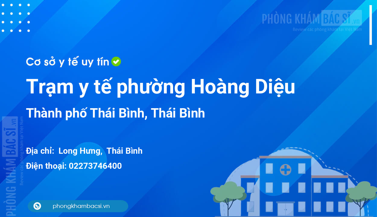 Trạm y tế phường Hoàng Diệu, thành phố Thái Bình số điện thoại và đánh giá