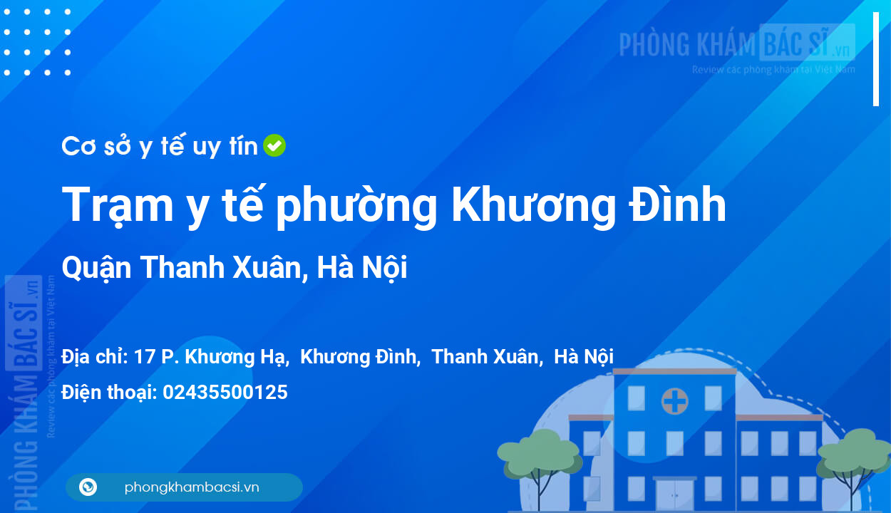 Trạm y tế phường Khương Đình, quận Thanh Xuân số điện thoại và đánh giá