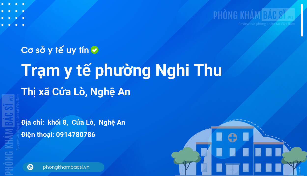 Trạm y tế phường Nghi Thu, thị xã Cửa Lò số điện thoại và đánh giá