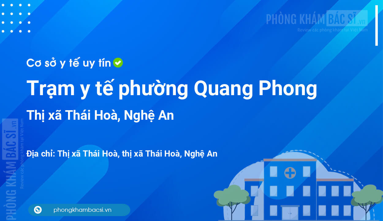 Trạm y tế phường Quang Phong, thị xã Thái Hoà số điện thoại và đánh giá