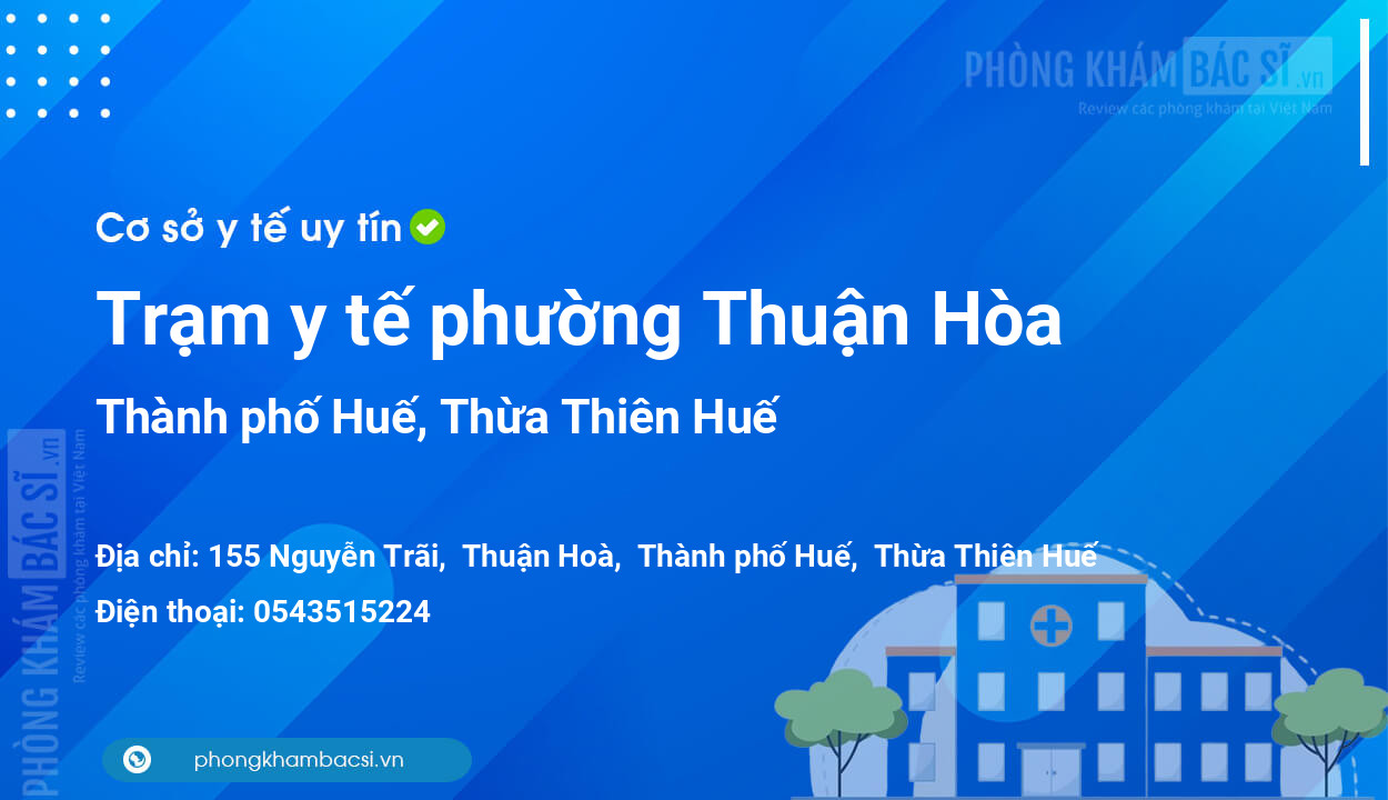 Trạm y tế phường Thuận Hòa, thành phố Huế số điện thoại và đánh giá