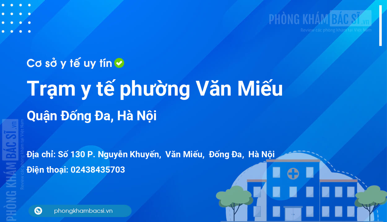 Trạm y tế phường Văn Miếu, quận Đống Đa số điện thoại và đánh giá