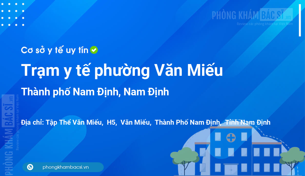 Trạm y tế phường Văn Miếu, thành phố Nam Định số điện thoại và đánh giá