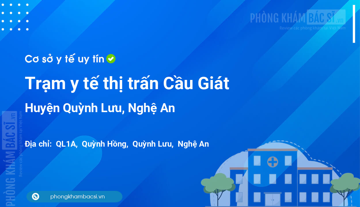 Trạm y tế thị trấn Cầu Giát, huyện Quỳnh Lưu số điện thoại và đánh giá