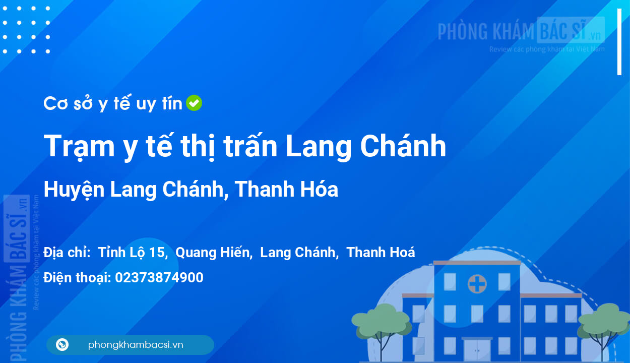 Trạm y tế thị trấn Lang Chánh, huyện Lang Chánh số điện thoại và đánh giá