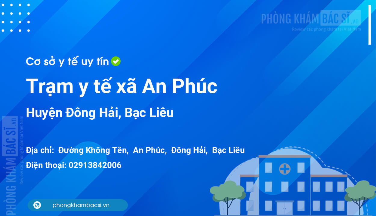 Trạm y tế xã An Phúc, huyện Đông Hải số điện thoại và đánh giá