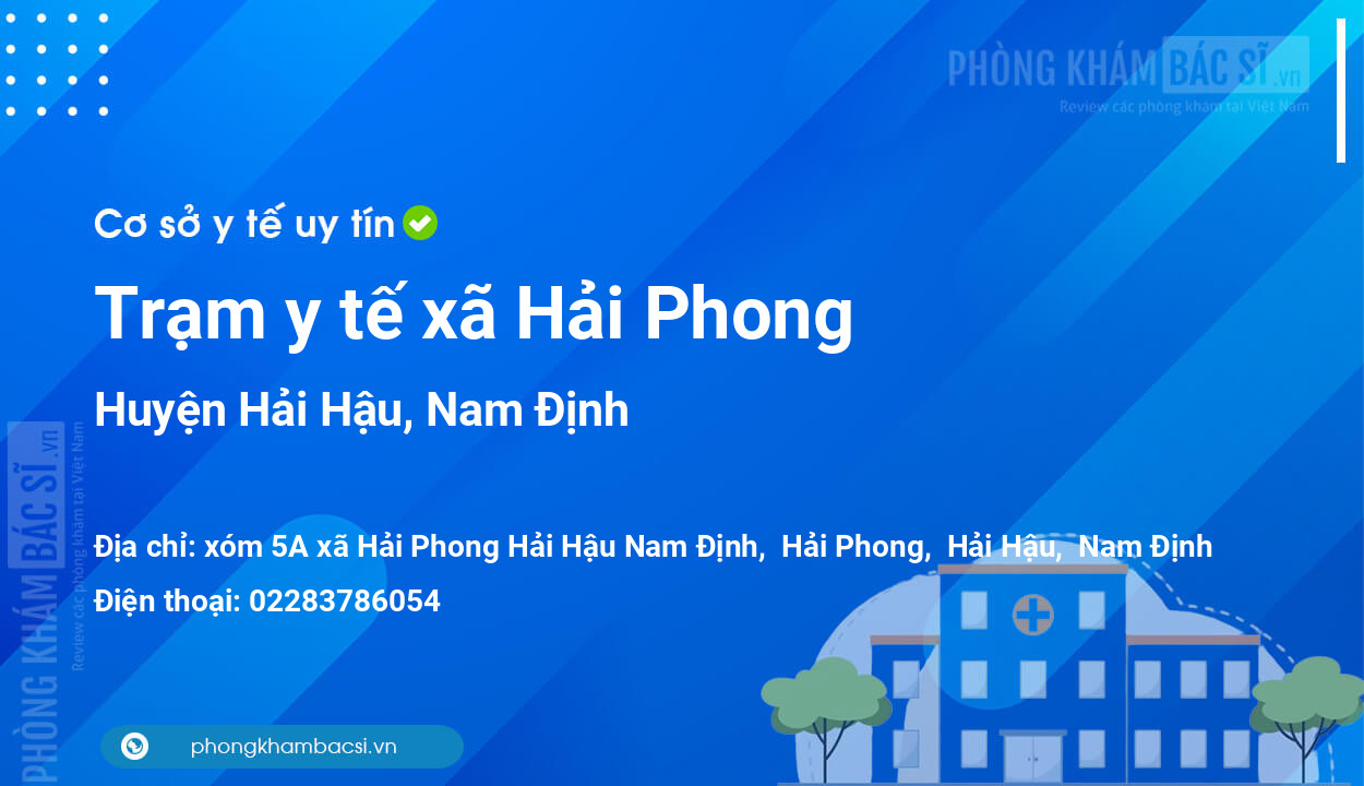 Trạm y tế xã Hải Phong, huyện Hải Hậu số điện thoại và đánh giá