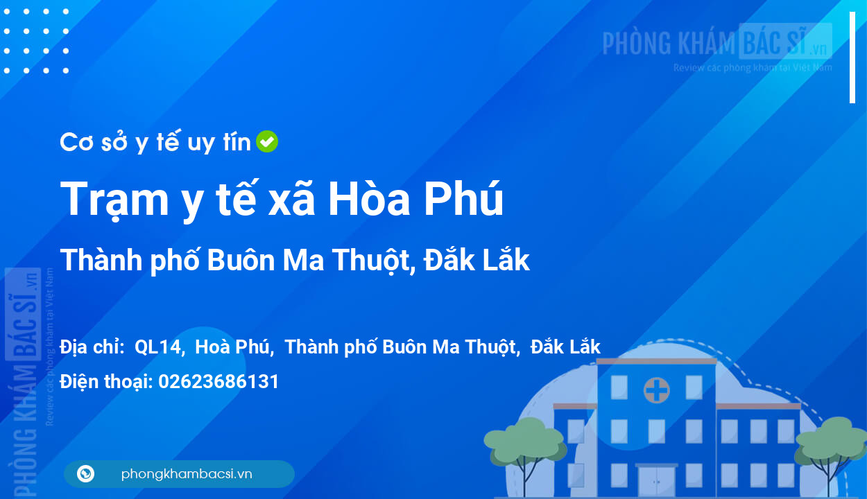 Trạm y tế xã Hòa Phú, thành phố Buôn Ma Thuột số điện thoại và đánh giá