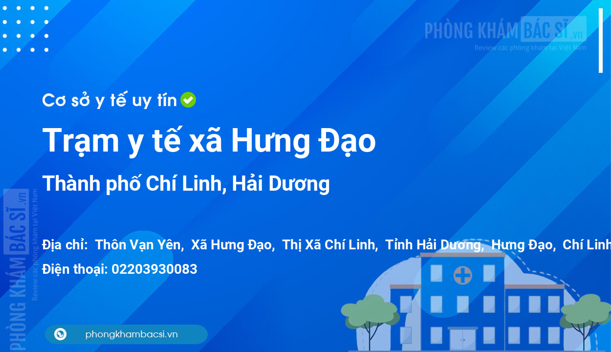 Trạm y tế xã Hưng Đạo, thành phố Chí Linh số điện thoại và đánh giá