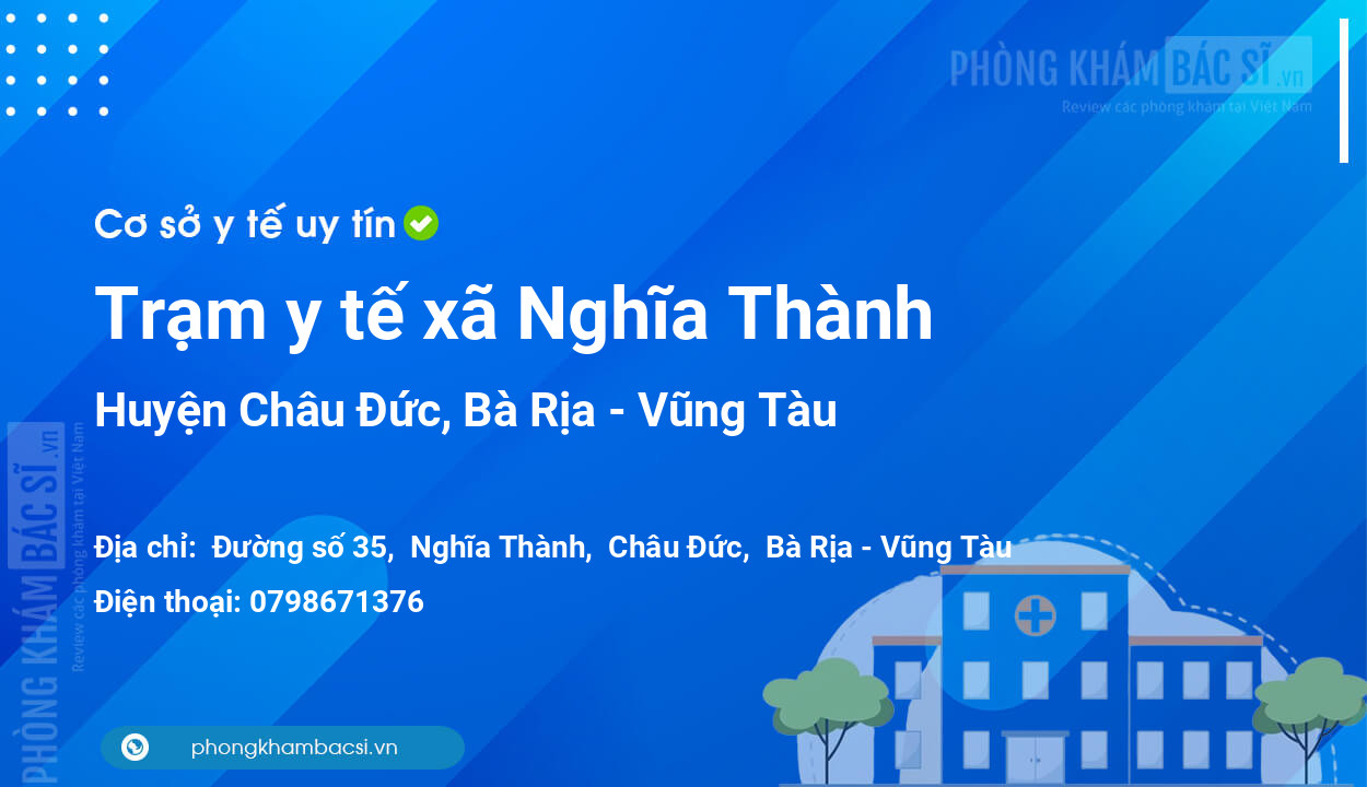 Trạm y tế xã Nghĩa Thành, huyện Châu Đức số điện thoại và đánh giá