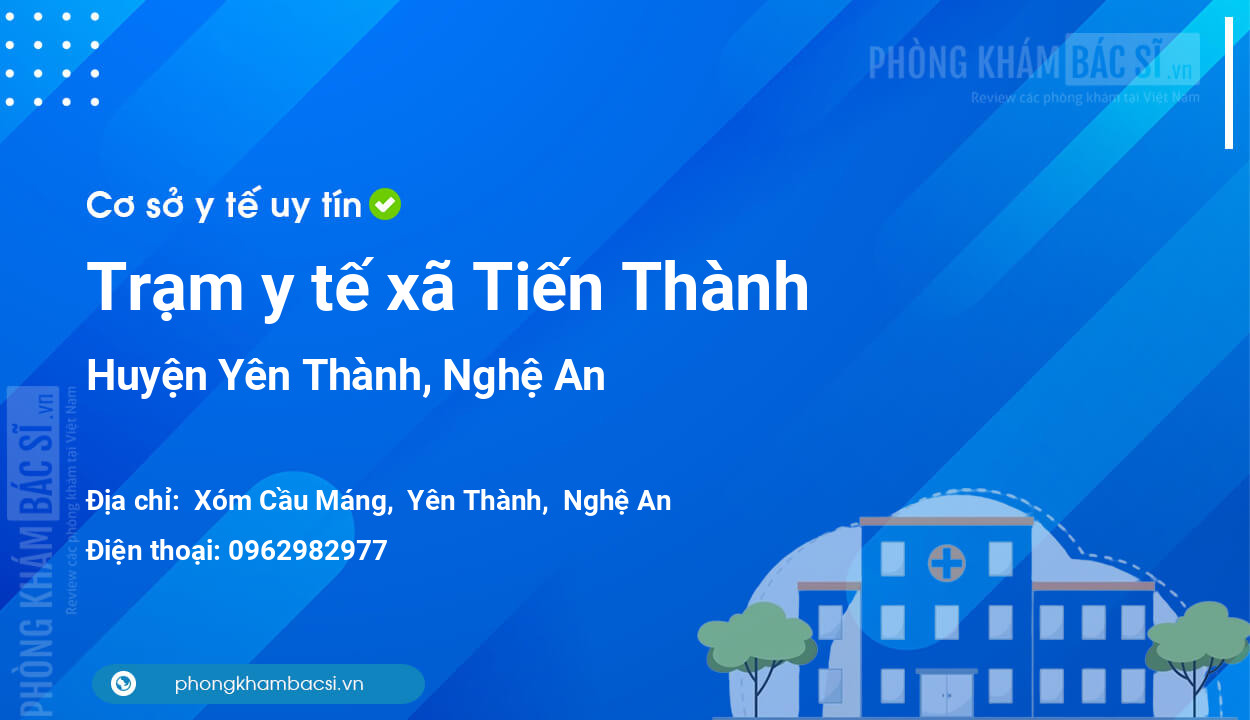 Trạm y tế xã Tiến Thành, huyện Yên Thành số điện thoại và đánh giá