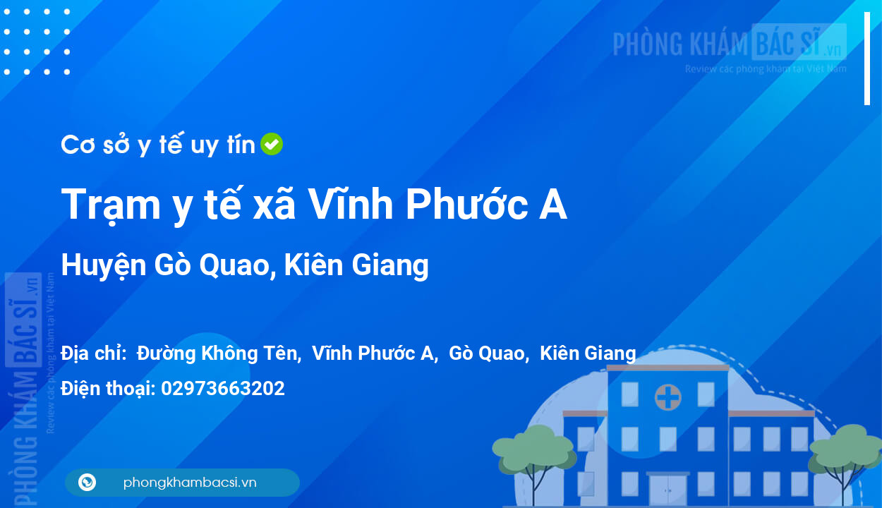 Trạm y tế xã Vĩnh Phước A, huyện Gò Quao số điện thoại và đánh giá