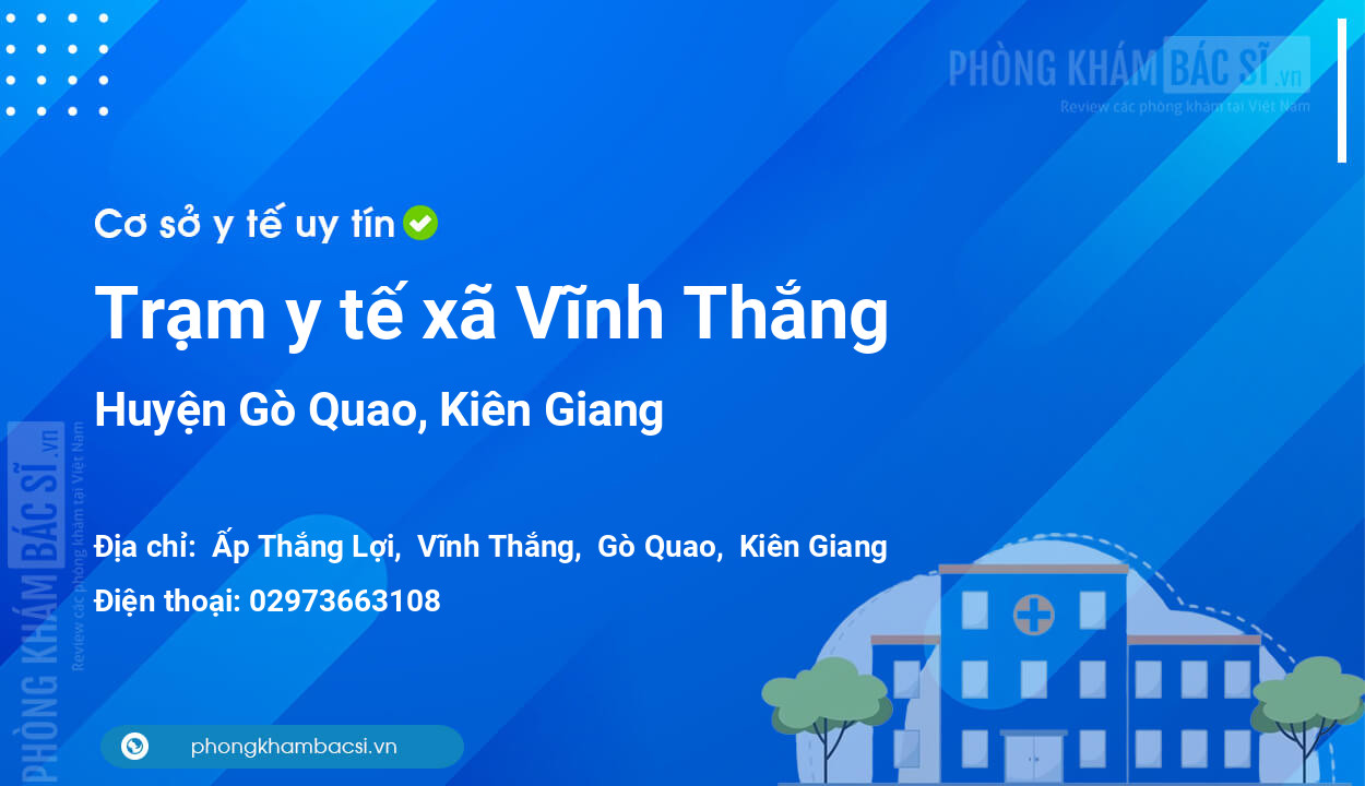 Trạm y tế xã Vĩnh Thắng, huyện Gò Quao số điện thoại và đánh giá