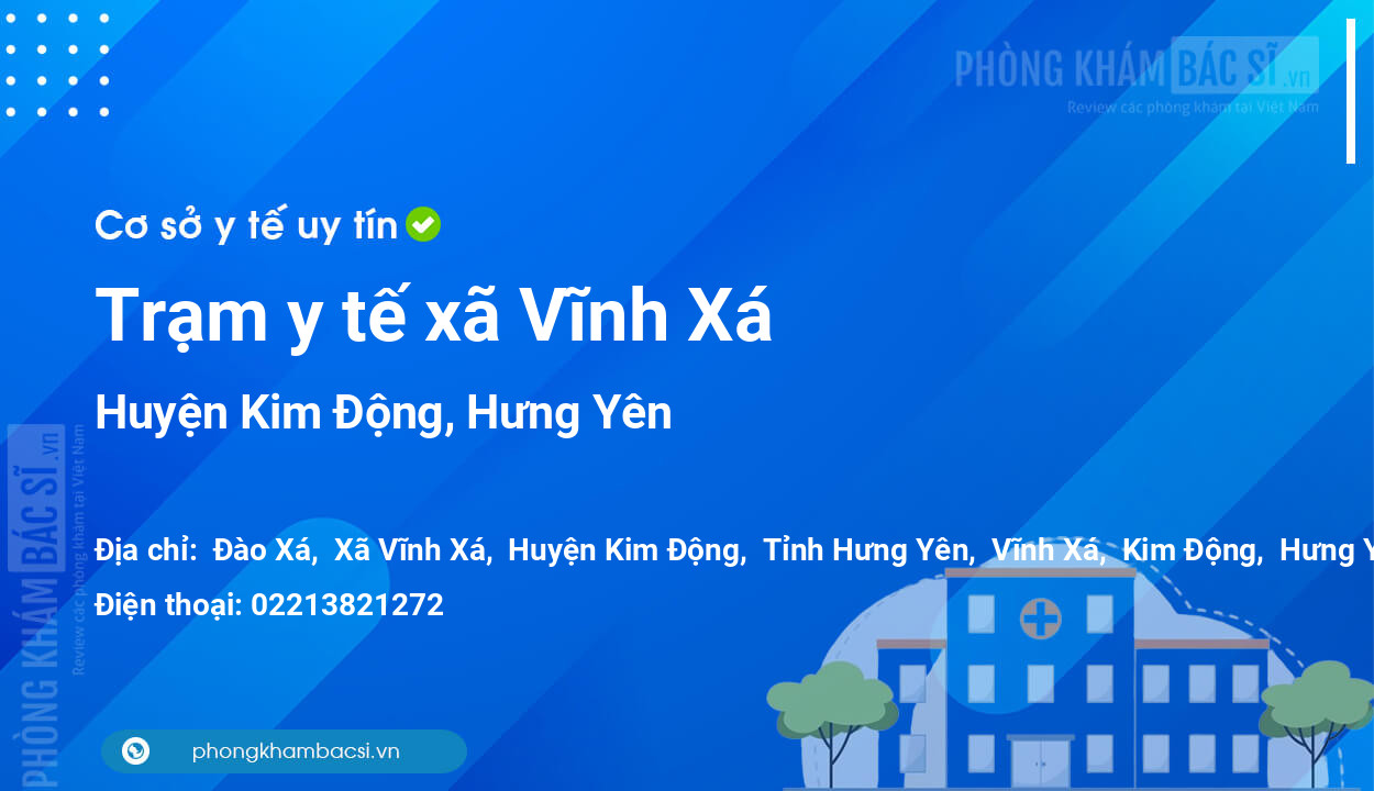 Trạm y tế xã Vĩnh Xá, huyện Kim Động số điện thoại và đánh giá