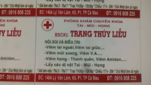 Phòng Khám Tai Mũi Họng - BS Trang Thúy Liễu